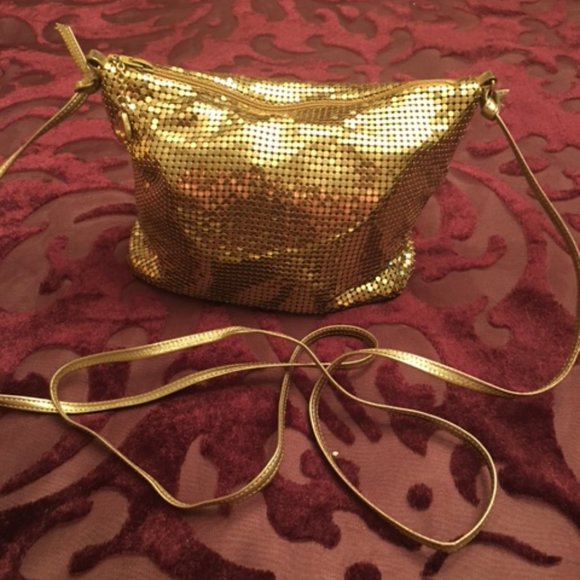 Whiting & Davis Vintage Gold Metal Mesh Small Evening Bag - Picture 1 of 3